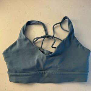 Athleta Blue Strappy Sports Bra sz small